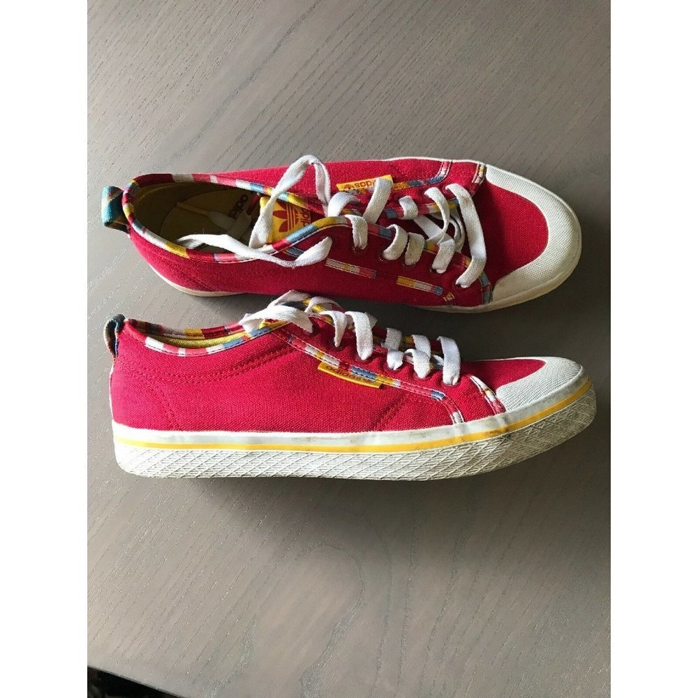ADIDAS Women’s Plaid Trim Honey Low Canvas Sneaker - Picture 2 of 7